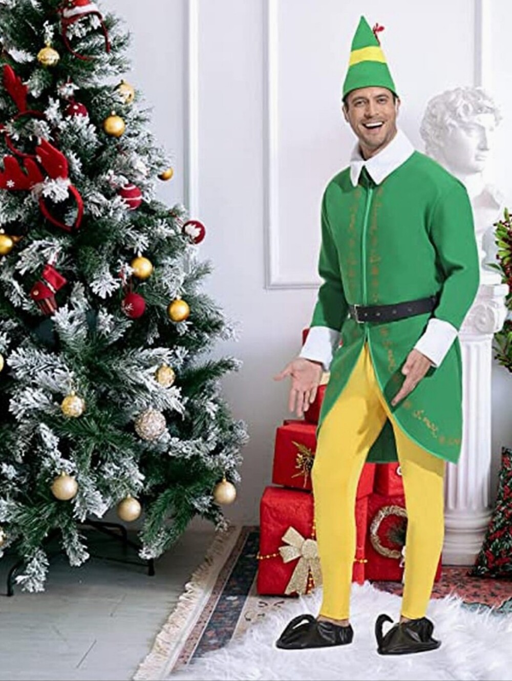Green Elf Costume– Holiday Costume Shirt Size 2XL
